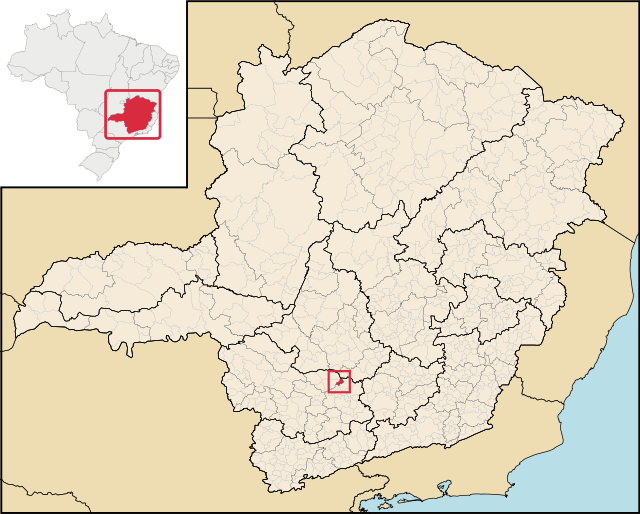 Localização de Santana do Jacaré em Minas Gerais