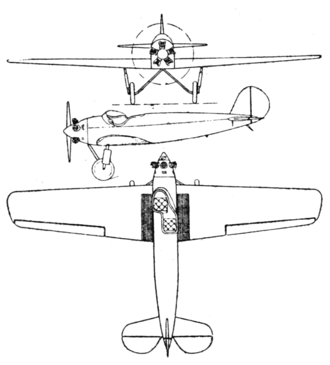 Mohawk Pinto 3-view drawing from Le Document aeronautique April,1928 Mohawk Pinto 3-view Le Document aeronautique April,1928.png