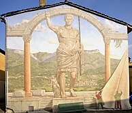 Mur commémorant la ville romaine.