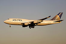 Boeing 747-400 de United Airlines.