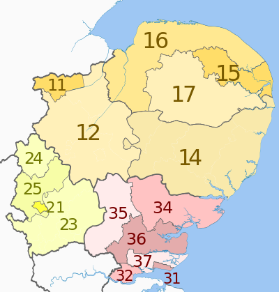 NUTS 3 regions of the East of England 2015 map.svg