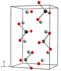 Kristallstruktur von Natriumtellurit