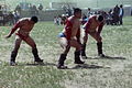 Mongoolse worstelaars tijdens de Naadam