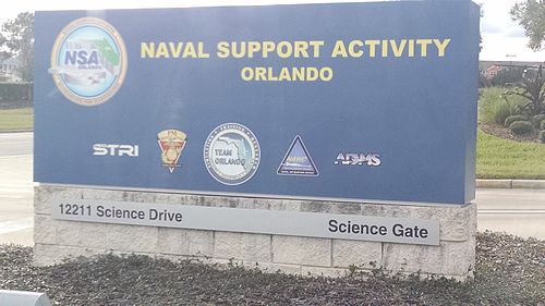 Sign outside Naval Support Activity Orlando