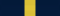 Navy blue ribbon with central gold stripe