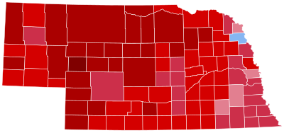 Nebraskan presidentinvaalien tulokset 2004.svg