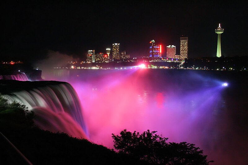 File:Niagara falls at Night.jpg