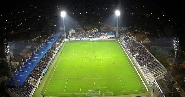 Novi Pazar City Stadium - from the air.