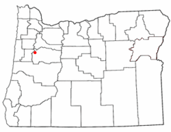 Vị trí trong tiểu bang Oregon