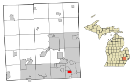 Oakland County Michigan Incorporated and Unincorporated areas Huntington Woods highlighted.svg