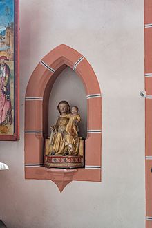 Deutsch: Thronende Madonna, um 1340.