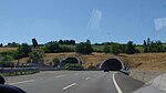 Le tunnel d'Olimpia sur l'A-26 à hauteur de San Salvatore Monferrato.