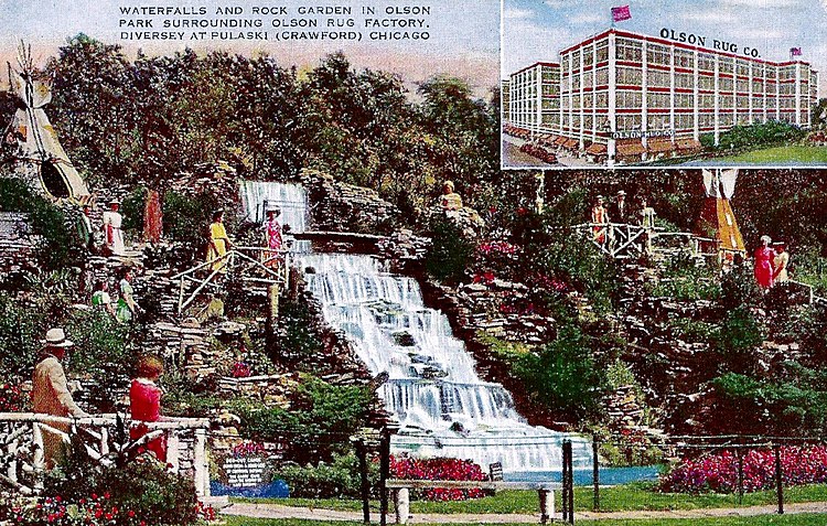 Postcard photo of the park in 1943. Olson Park Chicago.jpg