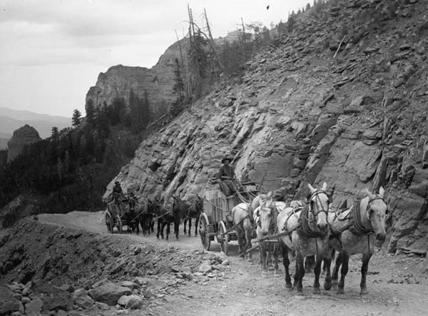 Ore wagons, San Juan Mountains