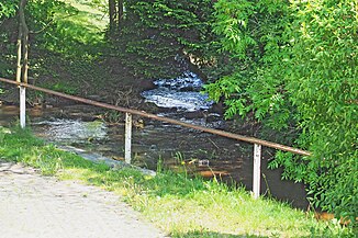 The Orla flows into the Kleine Röder in Ottendorf-Okrilla