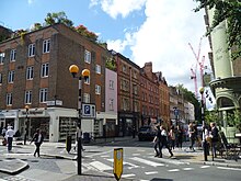 Paddington Street where it joins Marylebone High Street Paddington Street, London W1.JPG