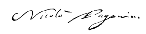 Signature de Niccolò Paganini (1832)