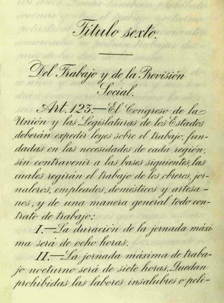 File:Pagina Original del Articulo 123 de la Constitucion de 1917.png