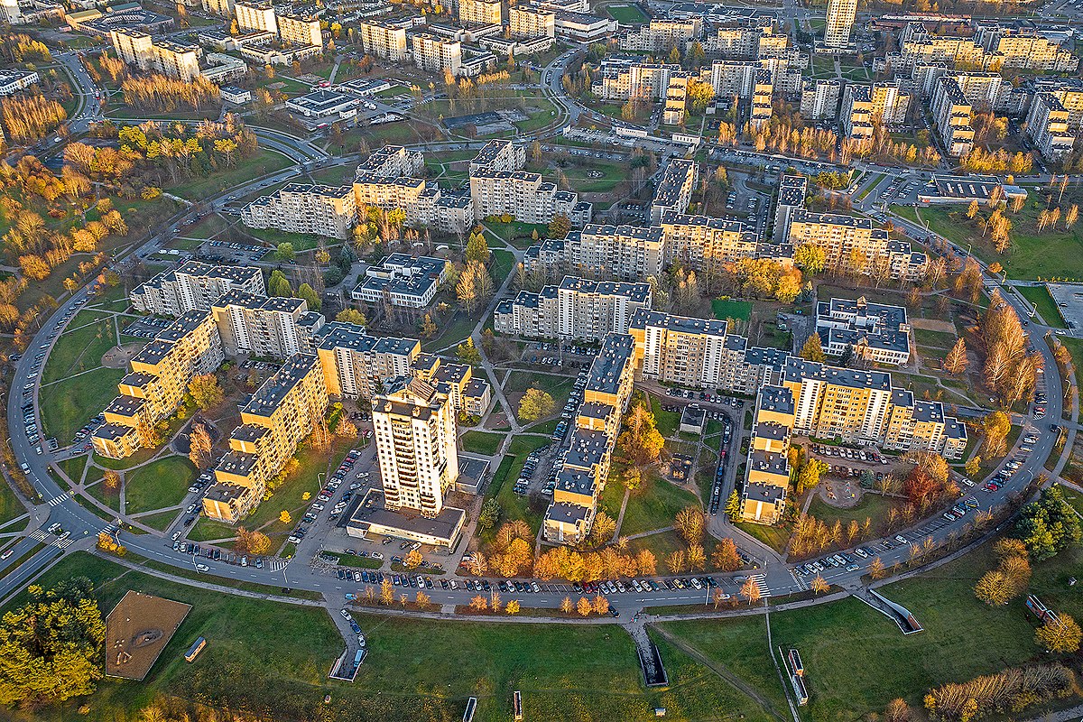 Литва Вильнюс спальные районы