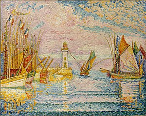 Paul Signac, "Tuletorn Groix saarel" (1925)