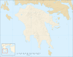Kalamata ubicada en Peloponeso