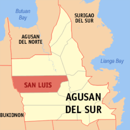 San Luis na Agusan do Sul Coordenadas : 8°30'N, 125°44'E