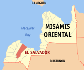 Cidade de El Salvador na Misamis Oriental Coordenadas : 8°34'N, 124°31'E