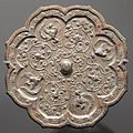 Bronze mirror with design of four phoenixes