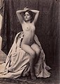 11670 recto. Donna nuda davanti a broccato nero / Naked woman before a black brocade cloth.
