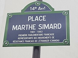 Illustratives Bild des Artikels Place Marthe-Simard