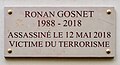 Ronan Gosnet-plakett, 5 rue Marsollier, Paris 2e 1.jpg