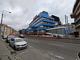 Čeština: Budova pošty Praha 120 architeků Jindřicha Malátka a Václava Aulického.