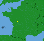 Poitiers’n sijainti Ranskan kartalla