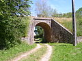 Le pont du Mouster sur la ligne ferroviaire Morlaix-Rscoff.