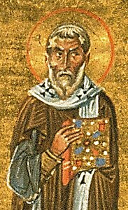 Pope Agatho (Menologion of Basil II) - cropped.jpg
