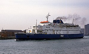 Pride of Hampshire departing from Portsmouth