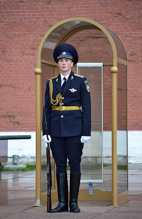 Moscow. A sentry at the Tomb of the Unknown Soldier.