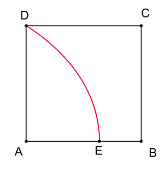 |
A
E
|
|
A
B
|
=
2
p
{\displaystyle {\frac {|AE|}{|AB|}}={\frac {2}{\pi }}} Quadratrix des Dinostratos.svg