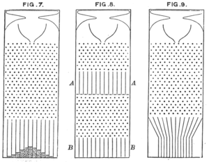 Galton's experimental setup (Fig.8) Quincunx (Galton Box) - Galton 1889 diagram.png