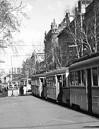 45-ös villamos az Astoriánál 1963-ban