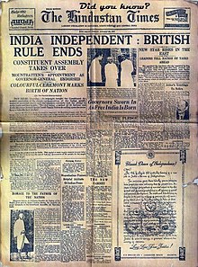 Rare photograph of Hindustan Times Newspaper when India got its Independence from the British. Rare photograph of Hindustan Times Newspaper when India got its Independence from Britishers..!!.jpg