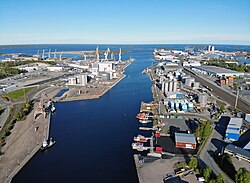 Former STX Finland, now Rauma Marine Constructions dockyard in Rauma, Finland, where Rolls-Royce plant is co-located. Rauman satama 1.jpg