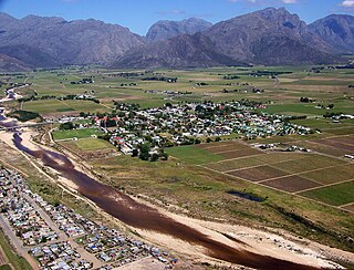 Rawsonville Town in Breede River Valley, Western Cape, South Africa