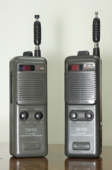 (From left to right) Realistic and RadioShack model TRC-222, both CB with 40 channels