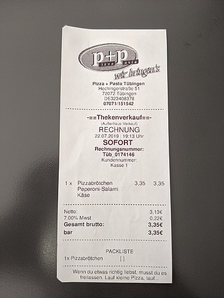 File:Rechnung bei Pizza+Pasta in Tübingen.jpg