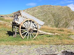 Old farm wagon, plateau d'Emparis, Hautes-Alpes, France