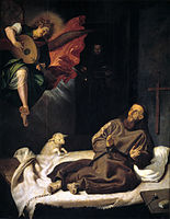 《天使為聖方濟各奏乐》，弗朗西斯科·裡瓦爾塔（英语：Francisco Ribalta）所作，約於1620年