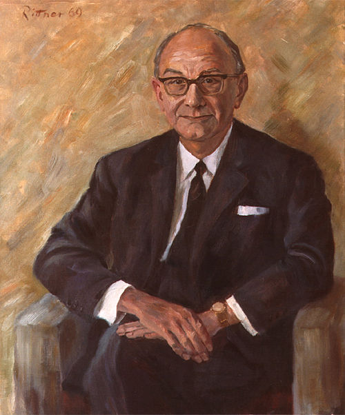 Dr. Siegfried Balke, Portrait by Günter Rittner 1969. In the possession of the Confederation of German Employers' Associations
