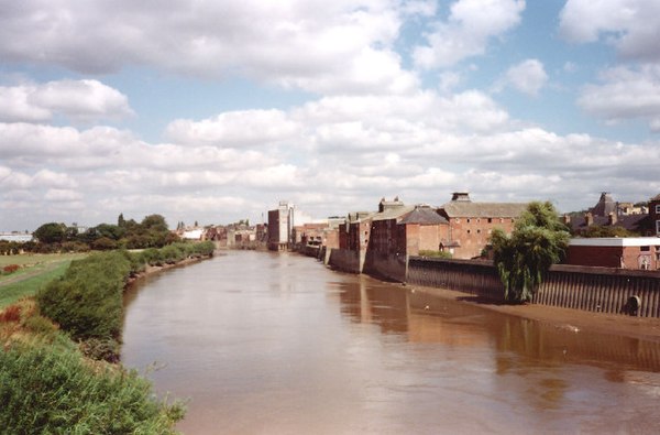 Gainsborough waterfront and the River Trent