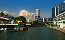 Clarke Quay along the banks of the Singapore River